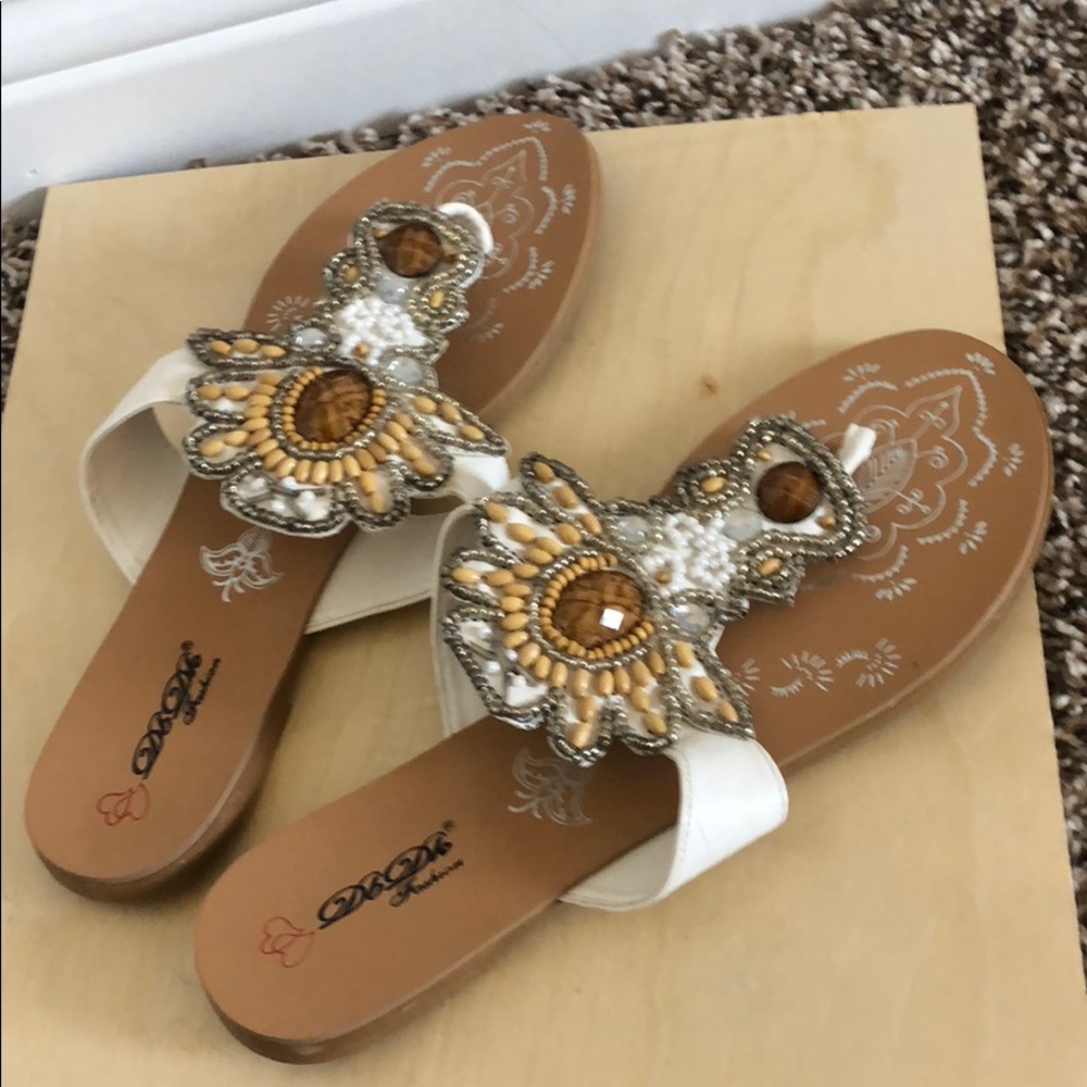 Rhinestone flip flops thong sandals - Picture 3 of 4